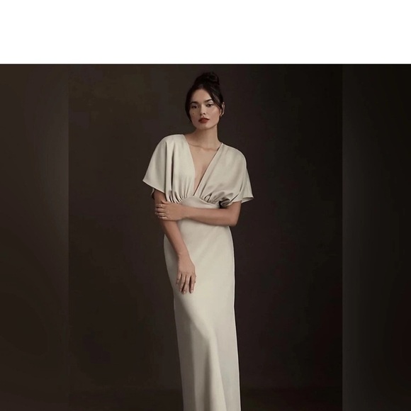 BHLDN Dresses & Skirts - BHLDN Elegant Cream Maxi Dress size 4